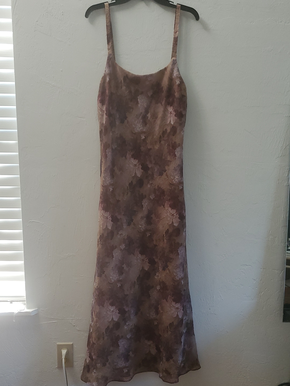 Jessica Howard Brown Floral Maxi Slip Dress Size 12